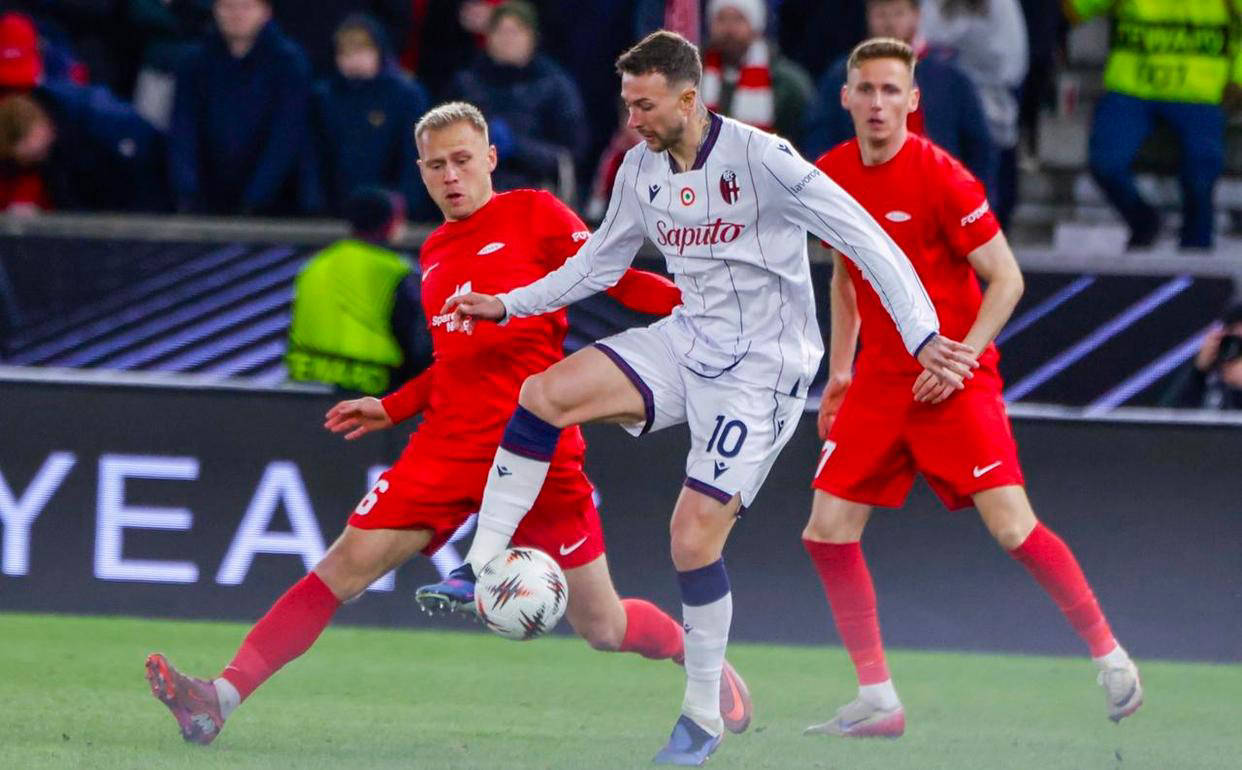 欧联附加赛首回合，21岁阿根廷新星制胜球助意甲劲旅博洛尼亚先拔头筹